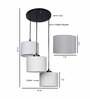 Zudra Grey Cotton Fabric Cluster Hanging Light