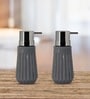 Grey 300 ml Ceramic Liquid Soap Dispenser (Set of 2) 