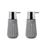 Grey 300 ml Ceramic Liquid Soap Dispenser (Set of 2) 