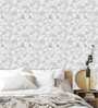 Grey 3D Crystalline Shapes Wall Paper