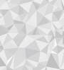 Grey 3D Crystalline Shapes Wall Paper