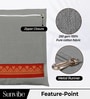 Grey 5 Pcs Cotton Saree Clothes Bags With Zip Closure