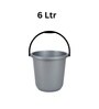 Grey 6 Ltr Polypropylene Bucket Set