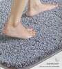 Grey Absorbent and Quick-Dry Polyester Bath Mats 30x45 cm