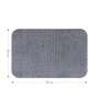 Grey Absorbent and Quick-Dry Polyester Bath Mats 50x70 cm