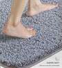 Grey Absorbent and Quick-Dry Polyester Bath Mats 50x70 cm