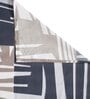 Grey Abstract 144 TC Microfiber Queen Sized Bedsheet With 2 Pillow Covers