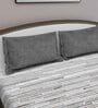 Grey Abstract 180 TC Cotton Queen Sized Bed Sheets with 2 Pillow Covers