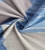 Grey and Blue Abstract 180 TC Microfiber Double Bedsheet With 2 Pillow Covers