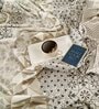 Grey Abstract 200 TC Cotton King Sized Bedsheet with 2 pillow cover
