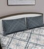 Grey Geometric 210 TC Cotton King Sized Bed Sheets with 2 Pillow Covers