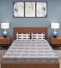 Grey Abstract 210 TC Cotton King Sized Double Bedsheet with 2 Pillow Covers