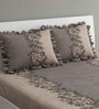 Grey Abstract 260 Tc Polycotton Double Fitted Bedsheet With 2 Pillow Covers