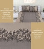 Grey Abstract 260 Tc Polycotton Double Fitted Bedsheet With 2 Pillow Covers