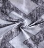 Grey Abstract 300 TC Cotton Blend Double King Sized Bedsheet With 2 Pillow Covers