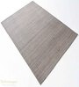 Grey Abstract Cotton and Viscose 5 ft x 7 ft Hand Woven Carpet