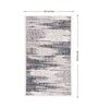 Grey Abstract Polyester 3 ft X 5 ft Machine Made Carpet