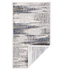 Grey Abstract Polyester 3 ft X 5 ft Machine Made Carpet
