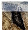 Grey Abstract Polyester 3 ft x 5 ft Machine Made Carpet