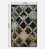 Grey Abstract Polyester 3 ft x 5 ft Machine Made Carpet