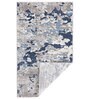 Grey Abstract Polyester 4 ft X 6 ft Machine Made Carpet