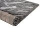 Grey Abstract Polyester 4 Ft X 6 Ft Machine Made Carpet