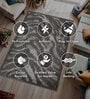 Grey Abstract Polyester 4 Ft X 6 Ft Machine Made Carpet