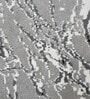 Grey Abstract Polyester 4 x 6 Feet Machine Made Carpet