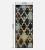Grey Abstract Polyester 5 ft x 2 ft Machine Made Runner