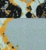 Grey Abstract Polyester 5 ft x 2 ft Machine Made Runner