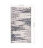 Grey Abstract Polyester 5 ft X 7 ft Machine Made Carpet