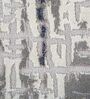 Grey Abstract Polyester 5 ft X 7 ft Machine Made Carpet