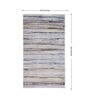 Grey Abstract Polyester 5 ft X 7 ft Machine Made Carpet