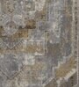 Grey Abstract Polyester 59x24 Inches Machine Made Floor Runner