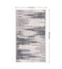 Grey Abstract Polyester 6 ft x 9 ft Machine Made Carpet