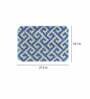 Blue Abstract Polyester 28x20 Inches Anti Skid Bath Mat