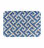 Blue Abstract Polyester 28x20 Inches Anti Skid Bath Mat