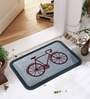 Grey Abstract Polypropylene 24x16 Inches Max Absorbant Bath Mat