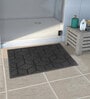 Grey Geometric Polypropylene 24x16 Inches AntiSkid Bath Mat