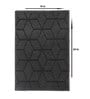Grey Geometric Polypropylene 24x16 Inches AntiSkid Bath Mat