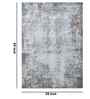 Grey Abstract Polypropylene 3 ft x 5 ft Machine Made Carpet