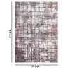 Grey Abstract Polypropylene 3 ft x 5 ft Machine Made Carpet