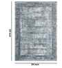 Grey Abstract Polypropylene 3 ft x 5 ft Machine Made Carpet