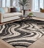 Grey Abstract Polypropylene 3 ft x 5 ft Machine Made Carpet
