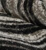 Grey Abstract Polypropylene 3 ft x 5 ft Machine Made Carpet