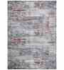 Grey Abstract Polypropylene 4 ft x 6 ft Machine Made Carpet