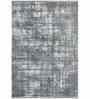 Grey Abstract Polypropylene 4 ft x 6 ft Machine Made Carpet