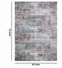 Grey Abstract Polypropylene 4 ft x 6 ft Machine Made Carpet