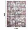 Grey Abstract Polypropylene 4 ft x 6 ft Machine Made Carpet