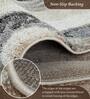 Grey Abstract Polypropylene 5 ft x 2.5 ft Machine Made Runner